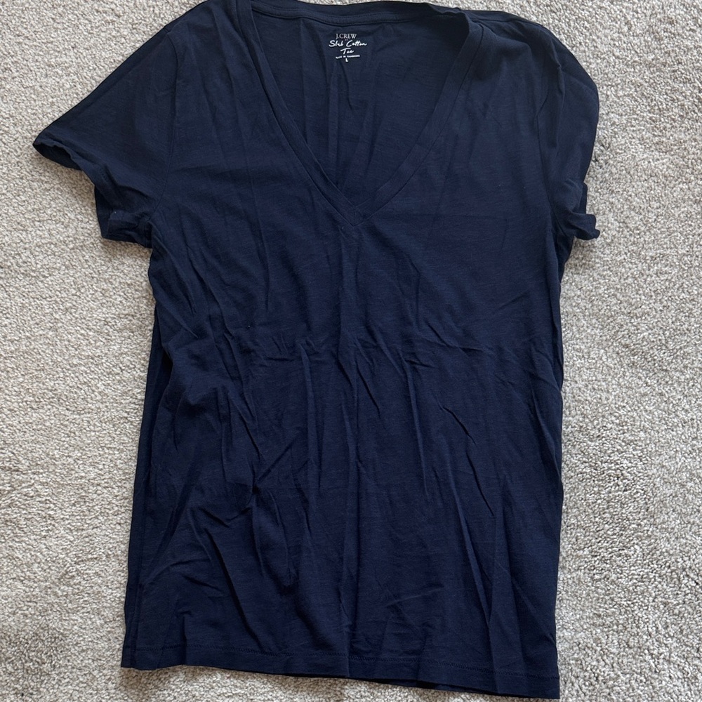 J. Crew Factory Navy V-Neck Tee